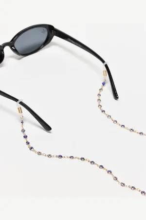 ASOS Zonnebrilketting met oogjesdetail in goudkleur