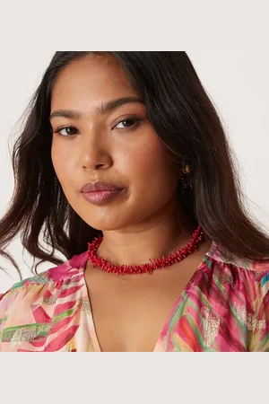 ASOS ASOS DESIGN - Curve - Ketting met imitatiestenen in met t-bar detail