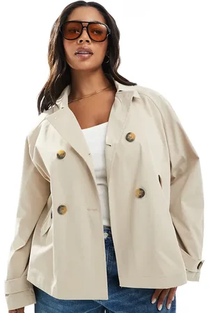 ONLY Korte trenchcoat in beige