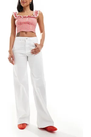 ONLY Blush - Jeans met wijde pijpen en hoge taille in