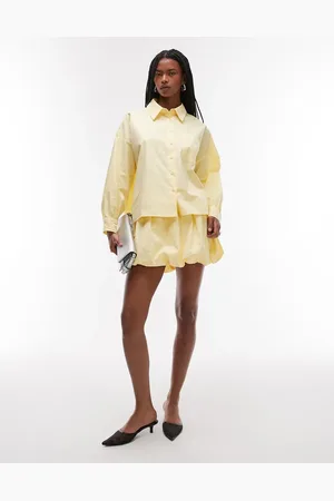 ASOS Mini pofrok in lichtgeel