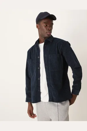 SELECTED Overshirt van corduroy met krijtstreep in