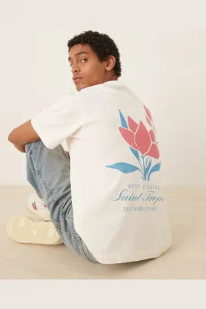 Abercrombie & Fitch Cropped T-shirt met locatie-print op de rug in