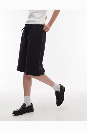 ARKET Jersey bermudashort met trekkoord in donkerblauw
