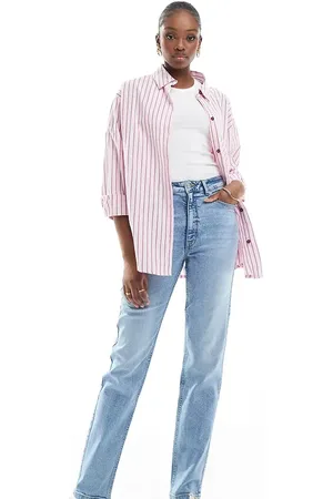 ASOS ASOS DESIGN Tall - Comfortabele slim-fit mom jeans in middenblauw