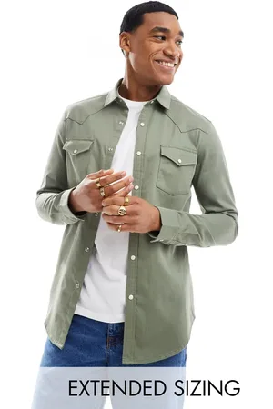 ASOS Skinny fit denim western overhemd in