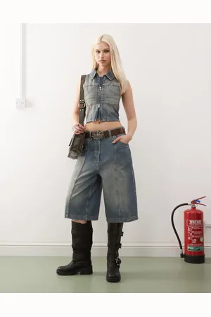 COLLUSION Iconic - Denim jorts met vintage wassing, deel van co-ord set