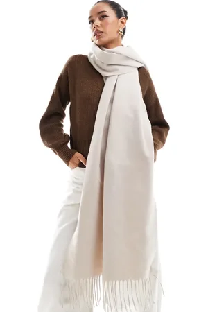 ASOS Superzachte sjaal met kwastjes in stone