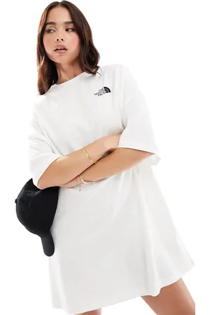 The North Face T-shirtjurk met logo in crème