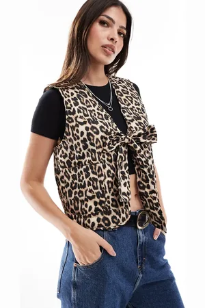 ONLY Doorgestikte bodywarmer met luipaardprint
