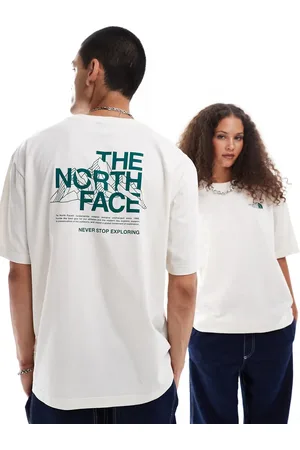 The North Face Mountain Sketch - Oversized T-shirt met print op de achterkant in gebroken