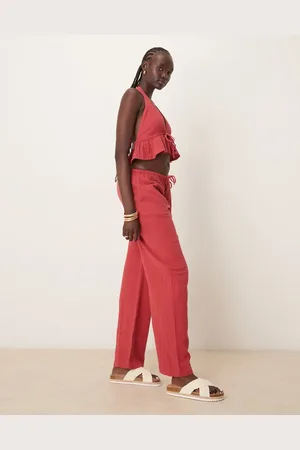 Iisla & Bird Strandbroek met skinny tailleband in , deel van co-ord set