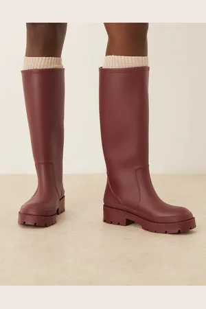 ASOS Ginny - Regenlaarzen in bordeauxrood