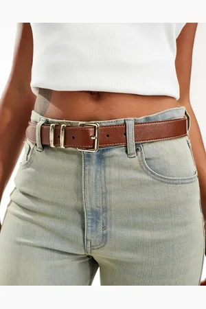 MANGO Riem met vierkante gesp in