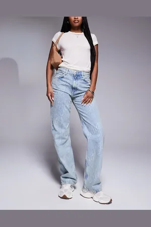Hugo Blue Jeans met rechte pasvorm en logoprint in