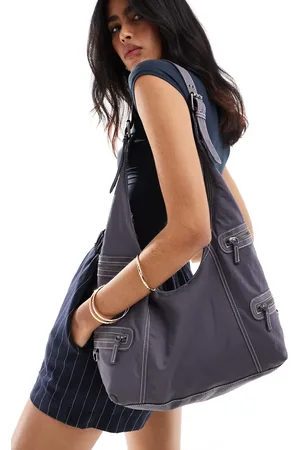 Pull&Bear Ruime tas met contrasterend detail in antracietgrijs