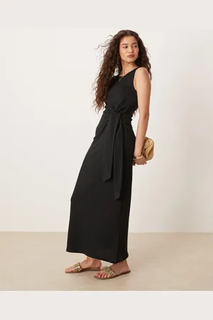 MANGO Midaxi jurk met gestrikte taille in
