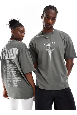 ASOS Uniseks oversized band T-shirt met gelicenseerde Nirvana-tourprints in
