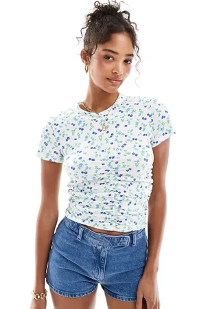 ONLY Gerimpelde top in met fijne bloemenprint