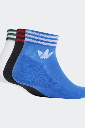 adidas Island Club - Set van 3 paar enkelsokken met trefoil logo in , blauw en wit