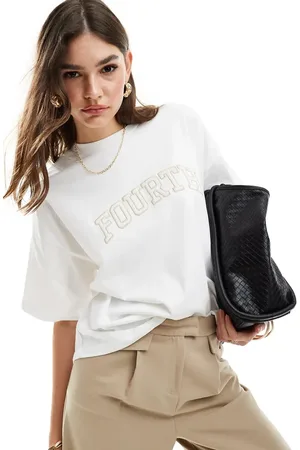 4th & Reckless Oversized T-shirt met gehaakt logo in