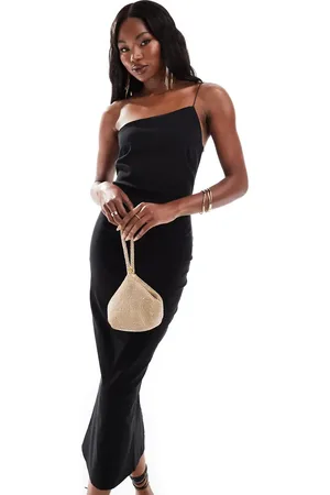 Vesper Bodycon midaxi jurk van bengaline met blote schouder in