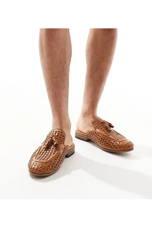 ASOS Geweven muiltjes-loafers in lichtbruin