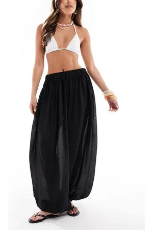 Pieces® Strandbroek met hoge taille in haremstijl in