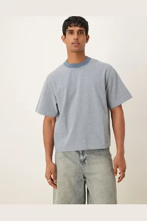 Abercrombie & Fitch Gestreept cropped T-shirt van premium zware stof in