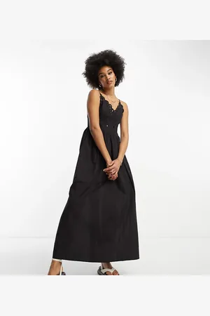 ASOS ASOS DESIGN Tall - Midi skater-zonnejurk met uitsnijdingen in