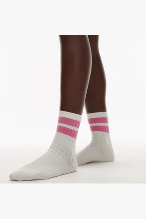 & OTHER STORIES Geribbelde sokken met roze contrast aan de bovenkant in