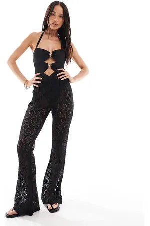 ONLY Flare broek van kant in