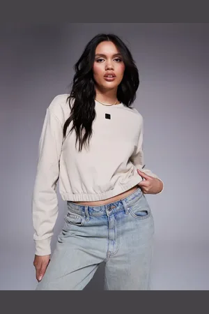 Armani Exchange Sweatshirt met logo in crème