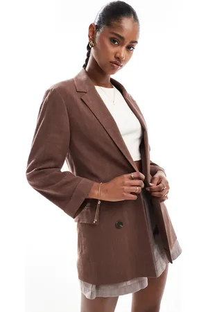 Stradivarius Blazer van linnenmix in