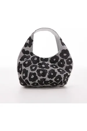 Topshop Sindri - Tas met bloemenversiering in & zilver