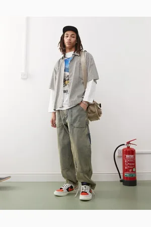 A Bathing Ape Timmermansjeans met losse pasvorm in vintage wassing