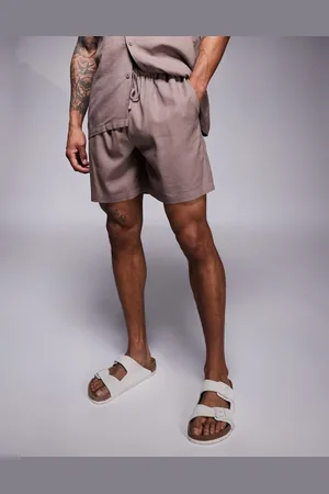 South Beach Strandshort met trekkoord in stone, deel van co-ord set