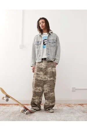 A Bathing Ape AAPE By A Bathing Ape - Denim jack met capuchon en borduursel op de achterkant in lichtblauw