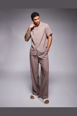 South Beach Broek met trekkoord in stone, deel van co-ord set