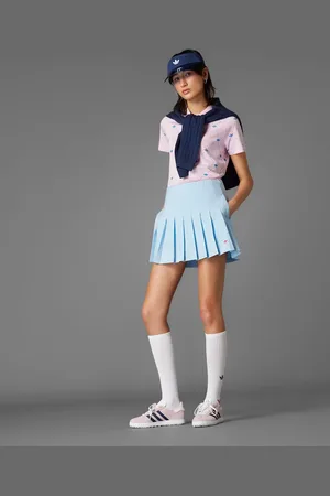 adidas Adidas Originals - Golf-skort met plooien in lichtblauw