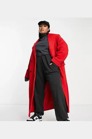 ASOS ASOS DESIGN Curve - Dad jas van wolmix met keperstof in