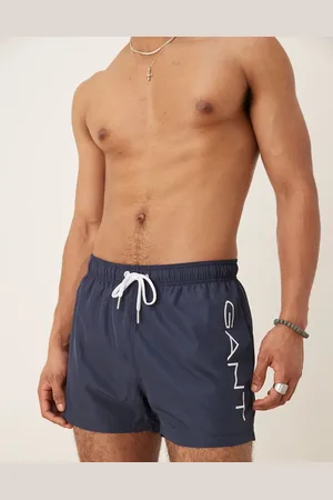 GANT Zwemshort met tekstlogo aan de zijkant in blauw