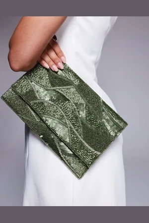 True Decadence Envelop-clutch met patroon van lovertjes in