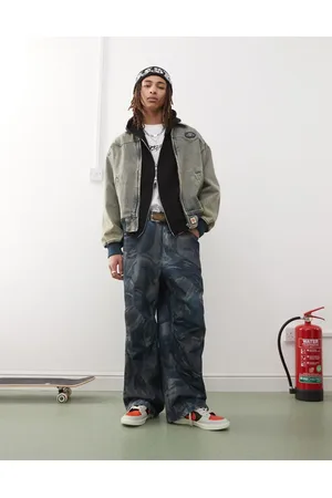 A Bathing Ape Jacquard jeans met losse pasvorm in met wassing