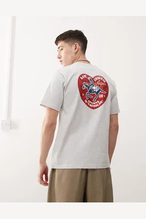 A Bathing Ape AAPE By A Bathing Ape - T-shirt met hartprint met logo op de achterkant in gemêleerd