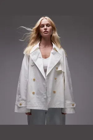 ARKET Cropped trenchcoat met stormflap in