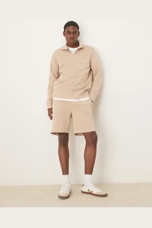 GANT Sweatshorts met logo in beige, deel van co-ord set
