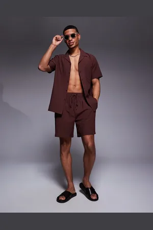 South Beach Seersucker strandshort in , deel van co-ord set