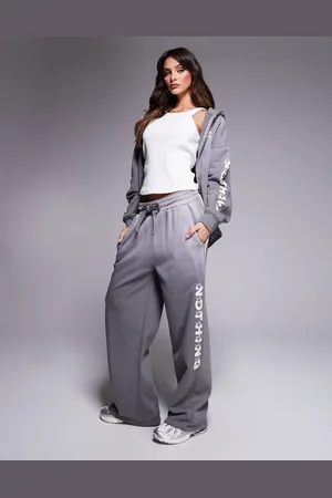 Good For Nothing Ruimvallende joggingbroek met rechte pijpen in antracietgrijs, deel van co-ord set
