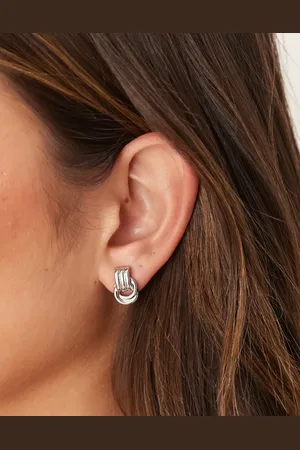 ASOS Mini-oorbellen met deurklopper-ontwerp in zilverkleur